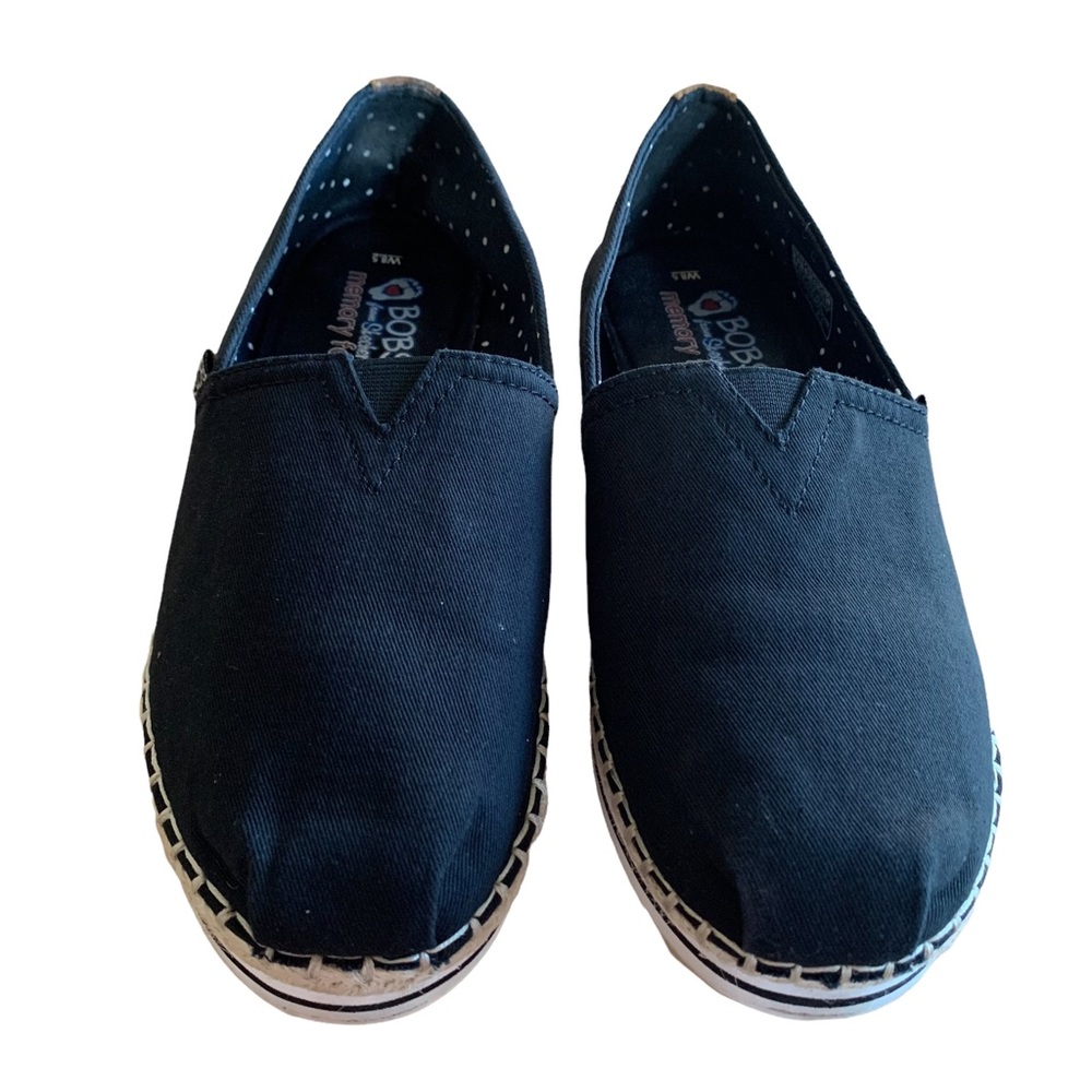 Sketchers Bobs Espadrille High Jinx Shoes Black - Picture 4 of 5
